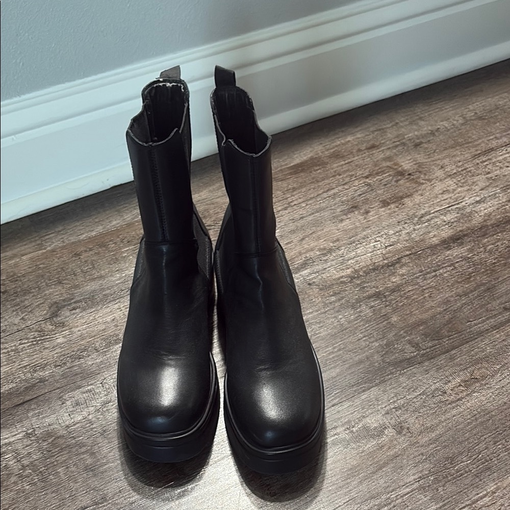 Steve Madden Black Combat Boots